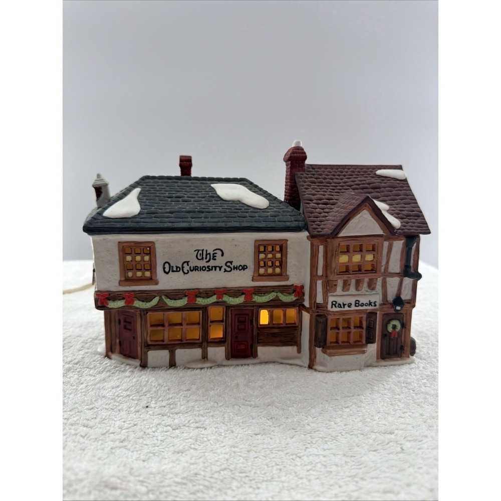 Deptment 56 Dickens Village Series The Old Curiosity Shop Rare Book Store 5905-6